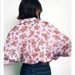 Textured Floral print blouse 💜